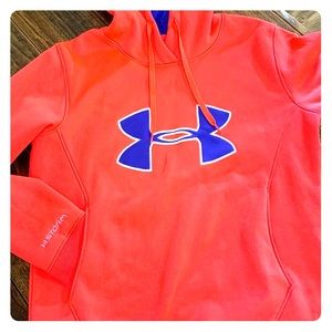 🛑SOLD🛑💜BRIGHT ORANGE UNDER ARMOUR HOODIE!